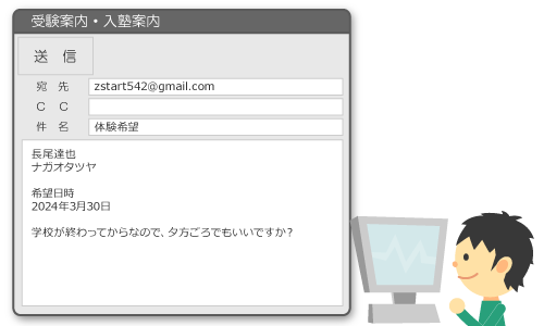 メール送信例